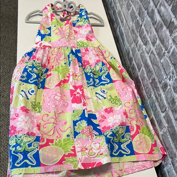 Other - Girls Colorful Sleeveless halter Dress with Tropical‎ Print